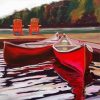 Canoeing Illustration diamond painting