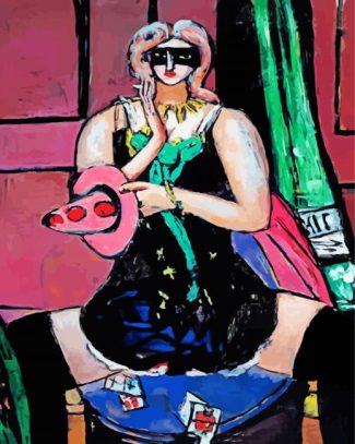 Carnival Mask Green Violet And Pink By Beckmann diamond painting