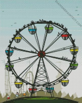 Cartoon Ferris Wheel diamond painting