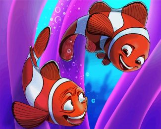 Cartoon Clownfish diamond painting