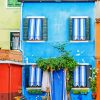 Case Colorate Burano Italy diamond painting