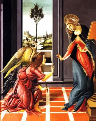 Cestello Annunciation By Botticelli diamond painting