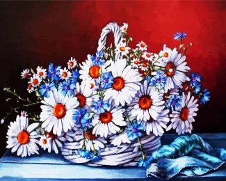 Chamomile Basket diamond painting