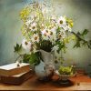 Chamomile Vase Still Life diamond painting