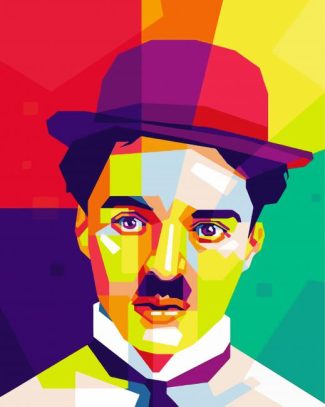 Charlie Chaplin Pop Art diamond painting