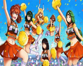 Cheerleader Anime Girls diamond painting