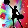 Cheerleader Girl Silhouette diamond painting