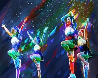 Cheerleader Girls Art diamond painting