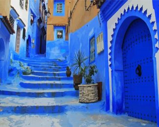 Chefchaouen Pin diamond painting