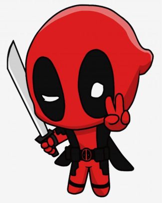 Chibi Deadpool diamond painting