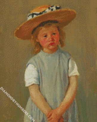 Child In A Straw Hat diamond painting