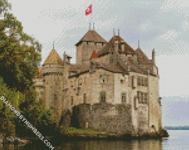 Chillon Castle diamond painting