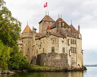 Chillon Castle diamond painting