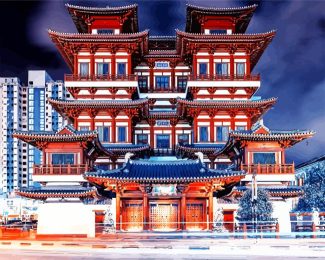 Chinatown Buddha Tooth Relic Temple diamond painting