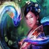 Chinese Girl And Dragon diamond painting