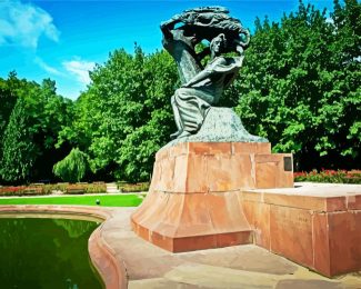 Chopin Monument Warsaw diamond painting