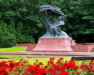 Chopin Monument Warsaw diamond painting