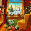 Christmas Celebration Fireplace diamond painting