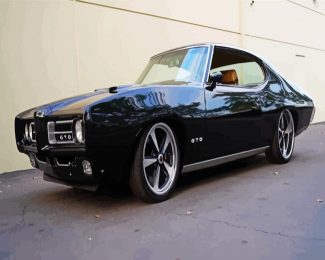 Classic Black Gto Car diamond painting