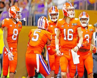 Clemson Tigers Football Players diamond painting