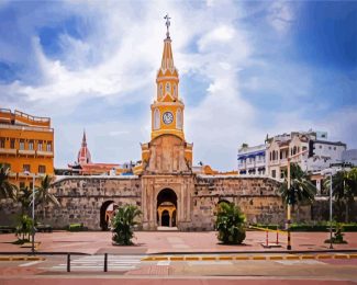 Clock Tower Monument Cartagena diamond painting