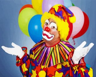 Clown And Balloons diamond painting