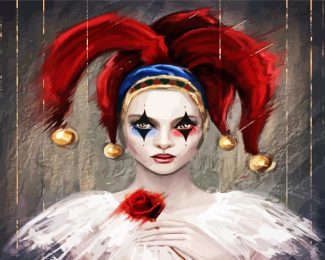 Clown Girl diamond painting