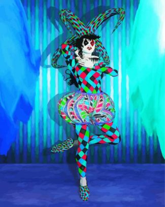 Clown Jester Girl diamond painting