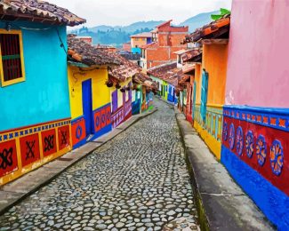 Colombia Guatape Street diamond painting