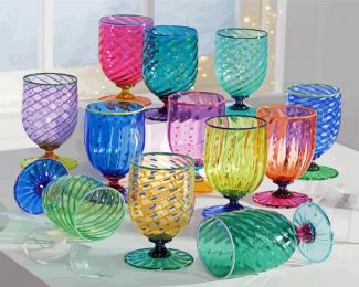 Colored Glassware diamond painting