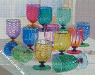 Colored Glassware diamond painting