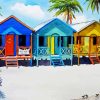 Colorful Beachhouses diamond painting