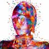 Colorful C3po Robot diamond painting