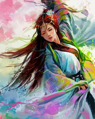 Colorful Chinese Woman Art diamond painting