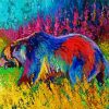 Colorful Grizzly Bear diamond painting