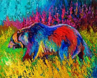 Colorful Grizzly Bear diamond painting