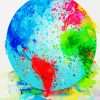 Colorful Globe diamond painting