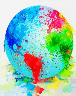 Colorful Globe diamond painting