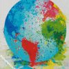 Colorful Globe diamond painting