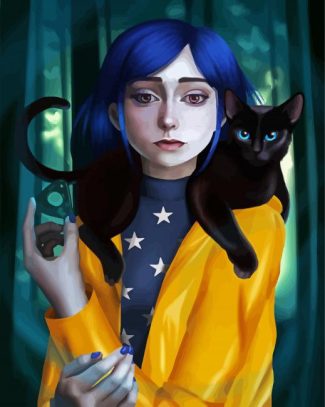 Coraline And Black Cat diamond painting