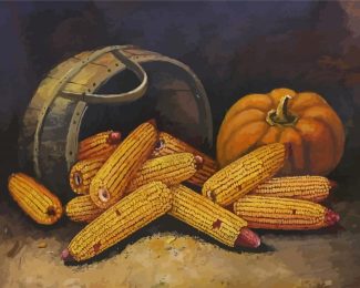 Corn And Pumpkin diamond painting