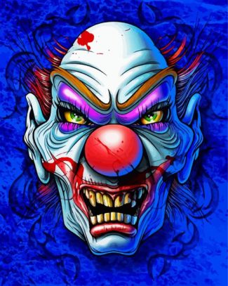 Creepy Circus Clown Face diamond painting