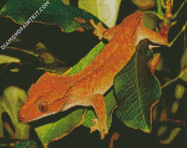 Crested Gecko Lizard diamond painting