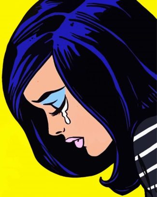 Crying Ban Girl Pop Art diamond painting