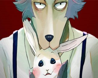 Cute Arbu And Legosi From Beastars diamond painting