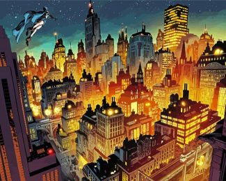 DC Gotham City diamond painting