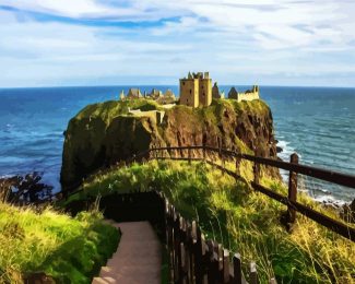 Dunnottar Castle Aberdeen diamond painting