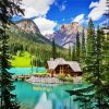 Emerald Lake Lodge Yoho National Park diamond painting