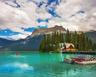 Emerald Lake Canada diamond painting