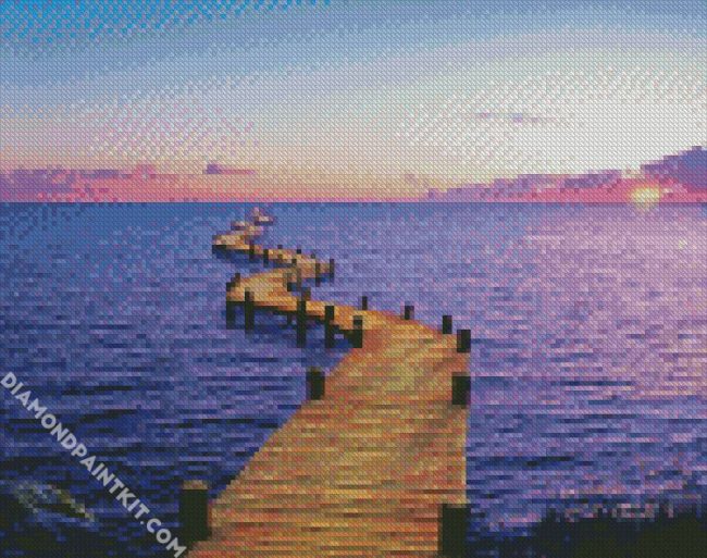 Endless Dock At Sunset diamond painting